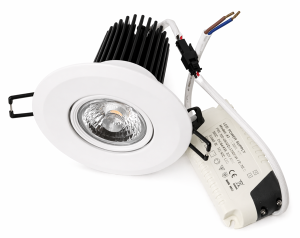 Imagen de Downlight de embutir Ajustable 10w Blanco luz calida cob